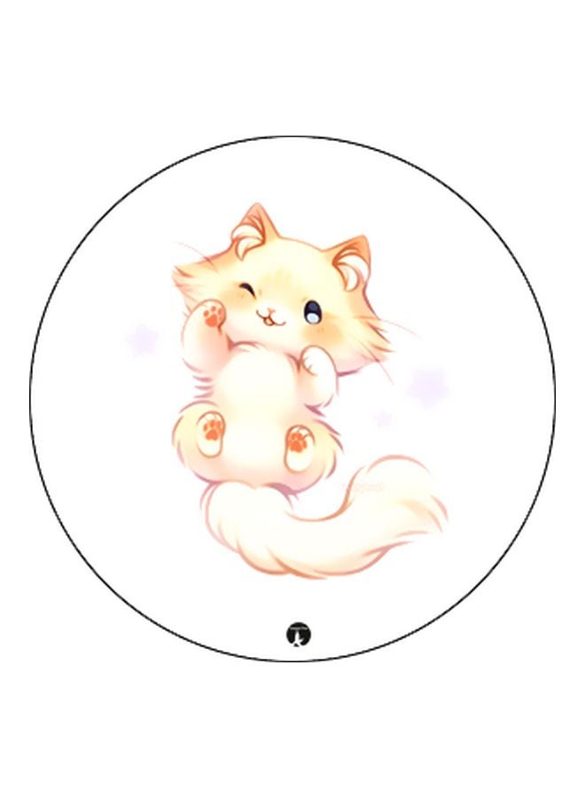 بي بي حامل هاتف بوب سوكيت بطبعة رسم كرتوني لحيوان أبيض/ بيج/ أسود - Image 2