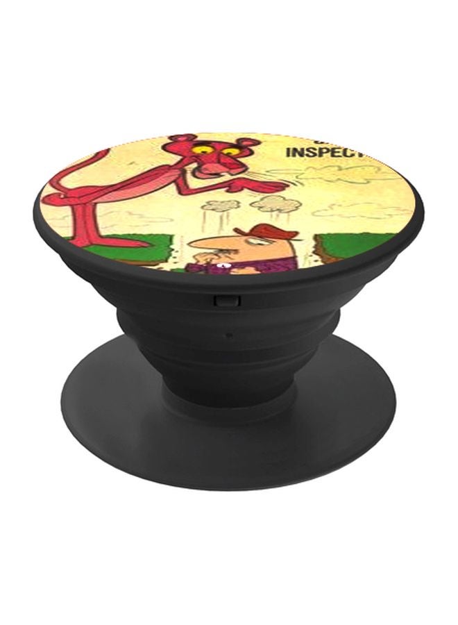 BP Pink Panther Printed Pop Socket Phone Holder Black/Beige/Pink - Image 1