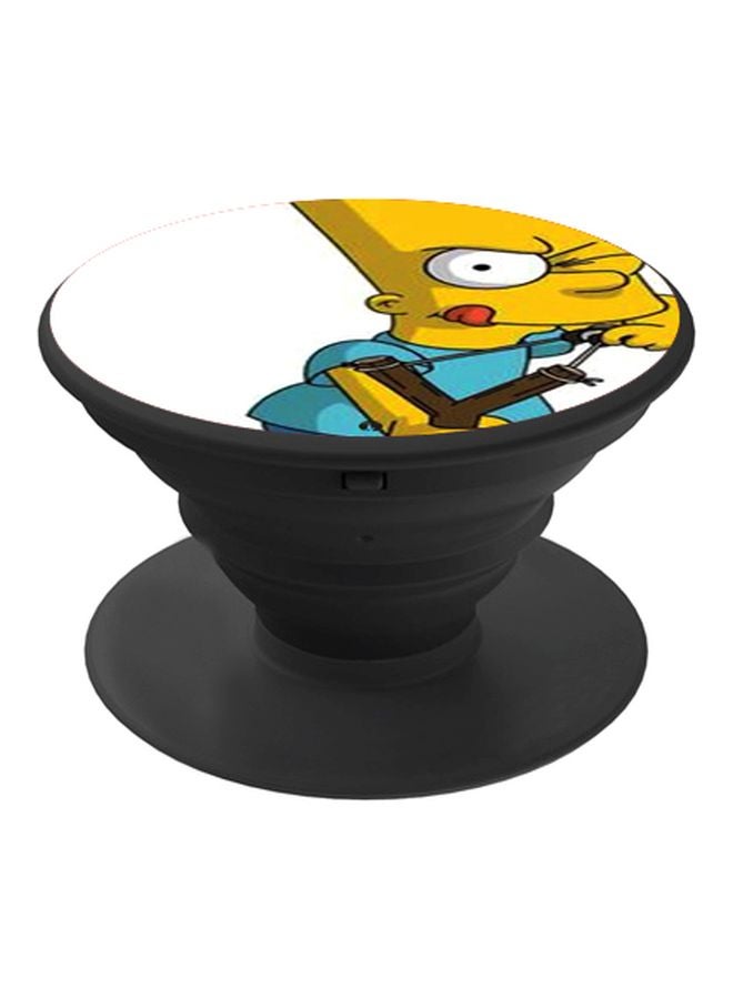 BP The Simpsons Printed Pop Socket Phone Holder White/Yellow/Black - Image 1