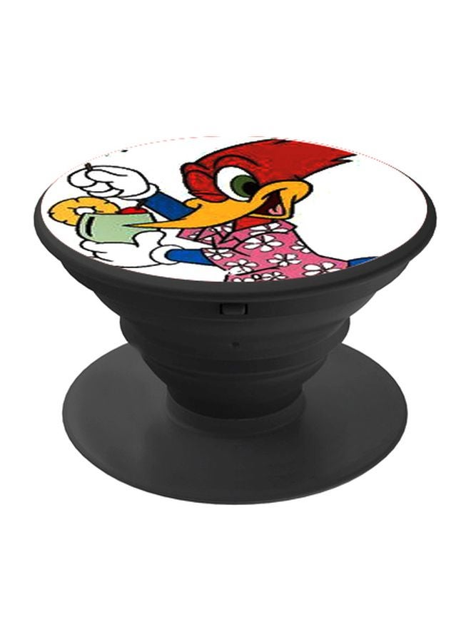 BP Cartoon Printed Pop Socket Phone Holder Black/White/Red - Image 1