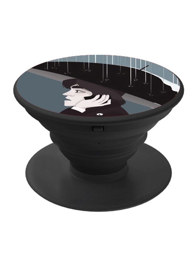 BP Cartoon Printed Pop Socket Phone Holder Grey/Blue/Brown - Image 1