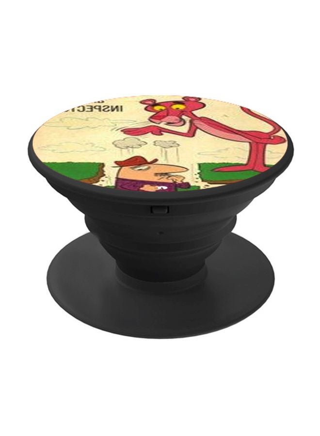 BP Pink Panther Printed Pop Socket Phone Holder Black/Beige/Pink - Image 1