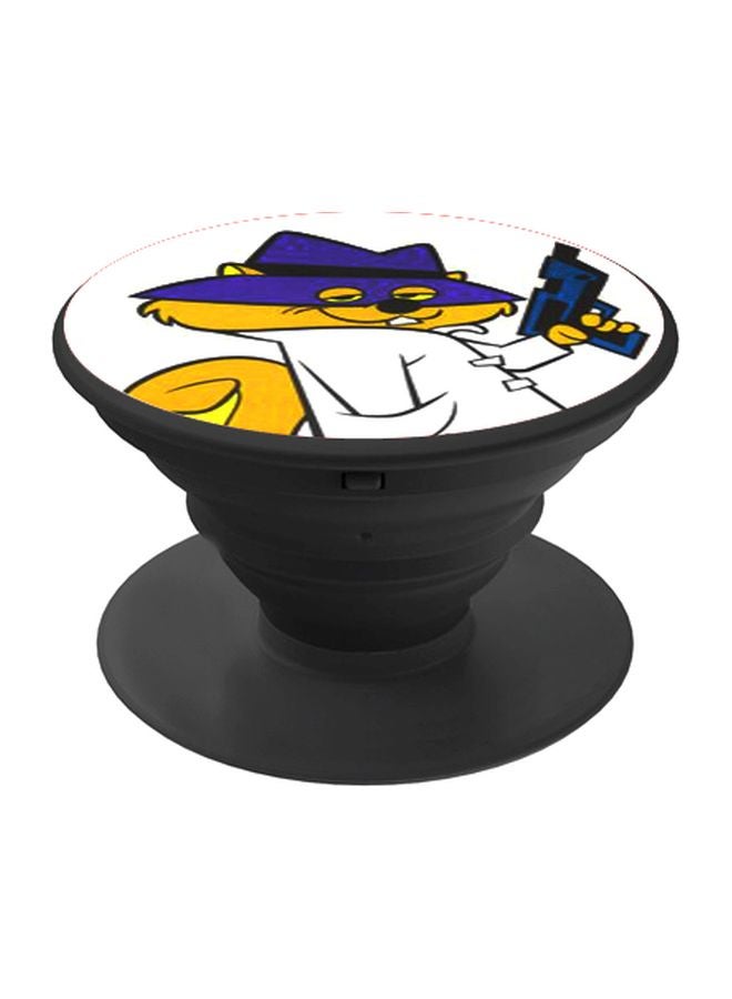 BP Cartoon Printed Pop Socket Phone Holder Black/White/Yellow - Image 1