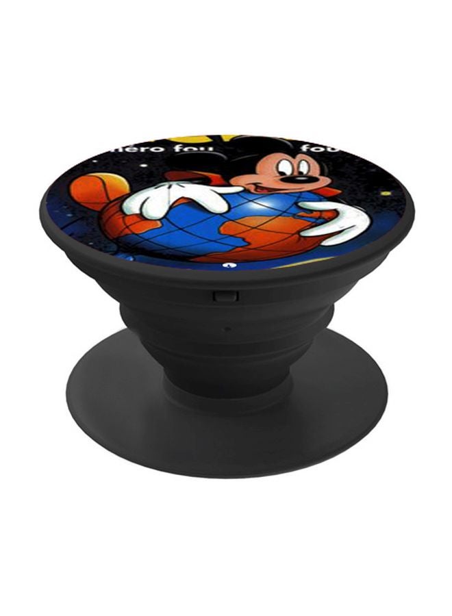 BP Mickey Mouse Printed Pop Socket Phone Holder Black/Blue/Brown - Image 1