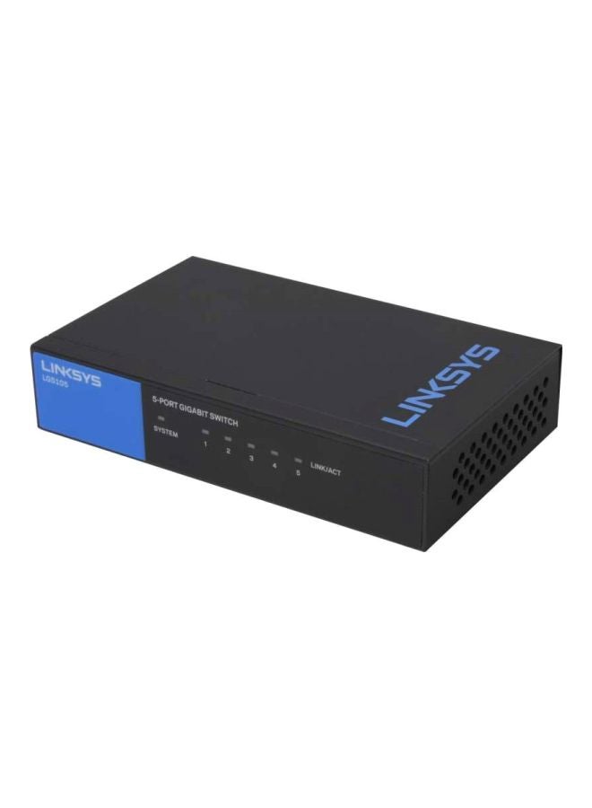 لينكسيس محوّل جيجابت للكمبيوتر المكتبي بـ 5 منافذ موديل LGS105 أسود  - Image 2