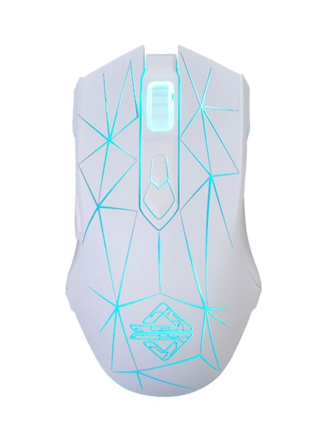 Ajazz AJ52 Backlit Modes Wired E Sport Gaming Mouse Grey/Blue - Image 1
