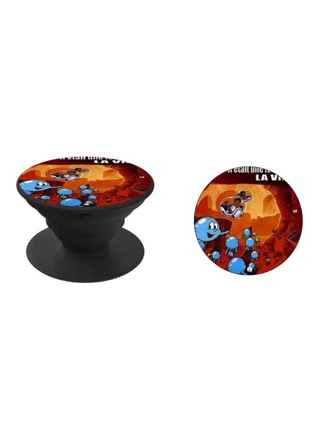 BP Cartoon Printed Pop Socket Phone Holder Brown/Blue/Black - Image 2
