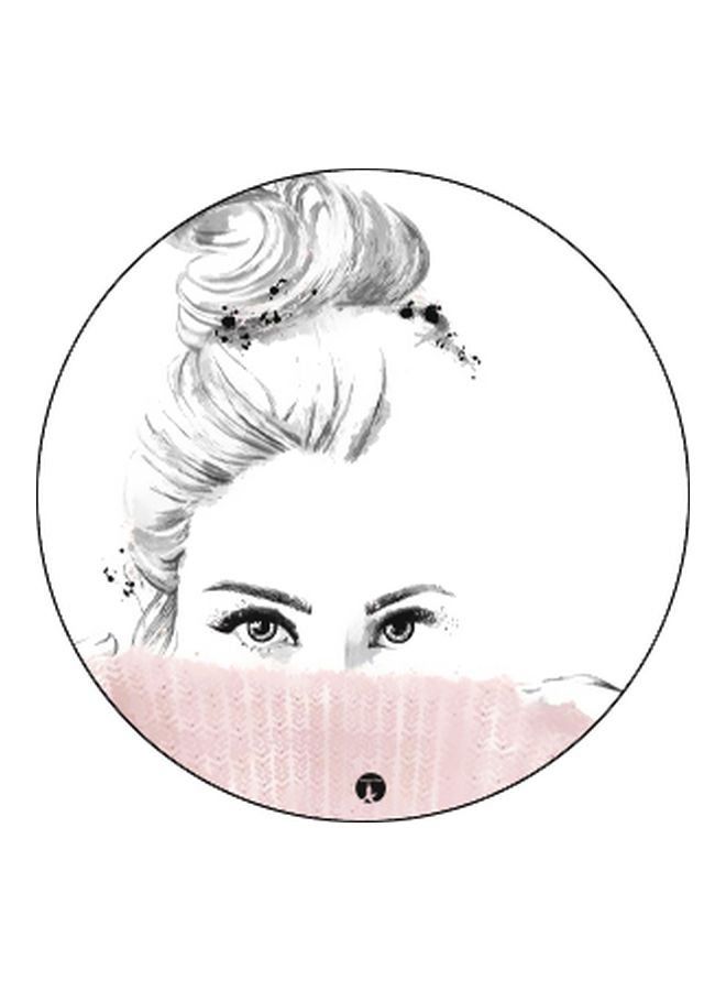 بي بي حامل هاتف بوب سوكيت بطبعة فتاة كرتونية أبيض/ وردي - Image 2