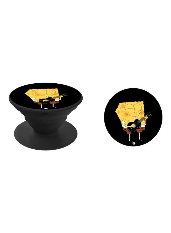 BP Spongebob Printed Pop Socket Phone Holder Black/Yellow/Brown - Image 2