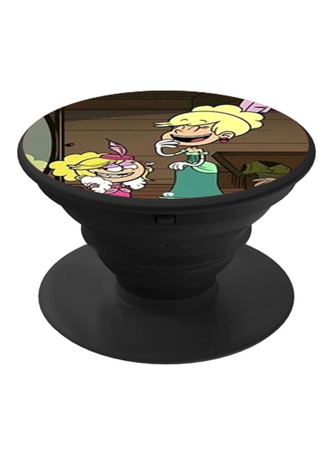 BP Cartoon Printed Pop Socket Phone Holder Yellow/Brown/Black - Image 1