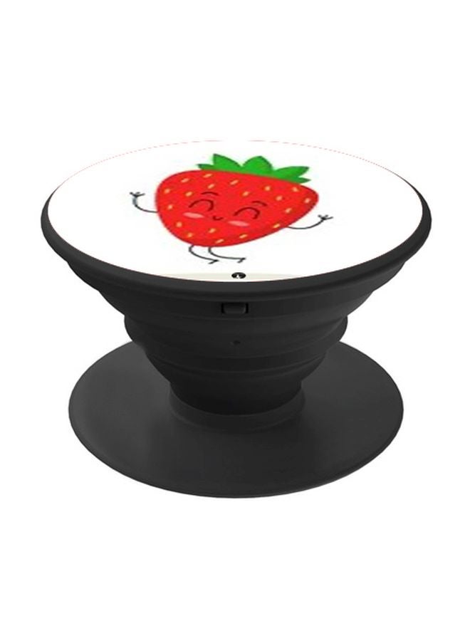 BP Strawberry Printed Pop Socket Phone Holder Black/White/Red - Image 1