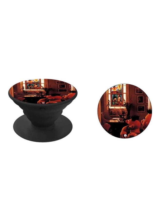 BP Cartoon Printed Pop Socket Phone Holder Brown/Black/Yellow - Image 2
