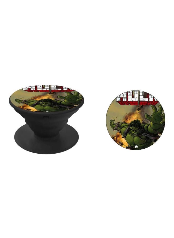 BP Hulk Printed Pop Socket Phone Holder Green/Yellow/White - Image 2