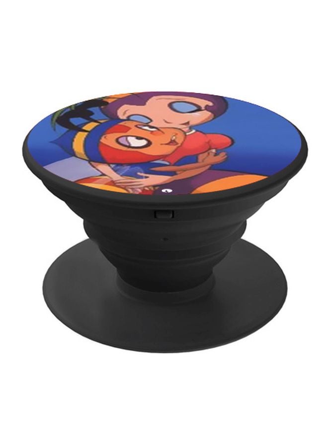 بي بي حامل هاتف على شكل مقبض أصابع منبثق بطبعة رسومات كرتونية أزرق/أحمر/أسود - Image 1