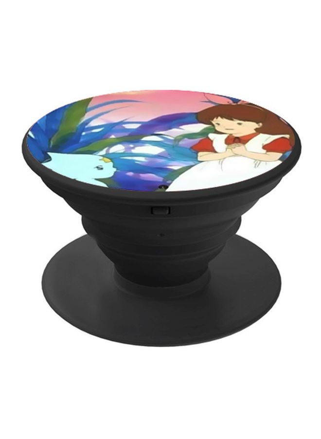 BP Cartoon Printed Pop Socket Phone Holder Blue/Brown/Black - Image 1