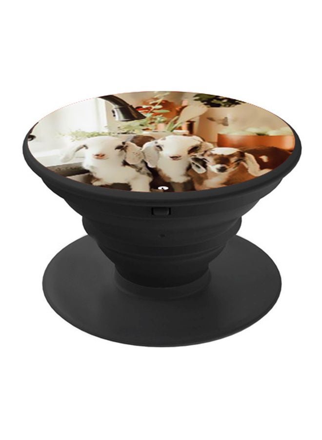 BP Goats Printed Pop Socket Phone Holder Black/White/Beige - Image 1