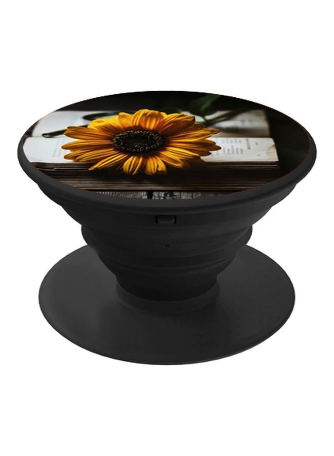 BP Sunflower Printed Pop Socket Phone Holder Yellow/Green/White - Image 1