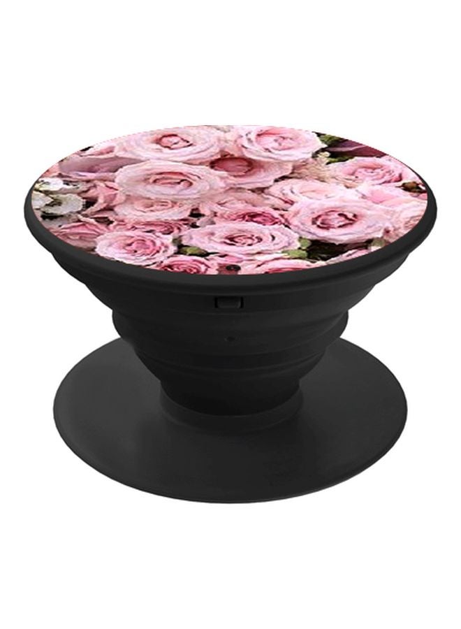 BP Floral Printed Pop Socket Phone Holder Pink/Green - Image 1