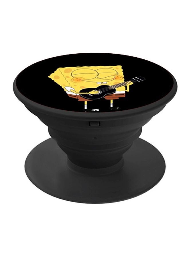 BP Spongebob Printed Pop Socket Phone Holder Black/Yellow/Brown - Image 1