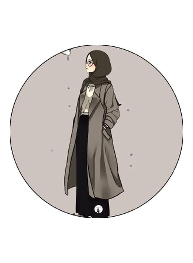 BP Human Figure Printed Pop Socket Phone Holder Grey/Beige/Black - Image 2