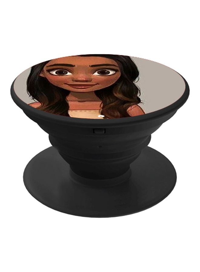 BP Girl Printed Pop Socket Phone Holder Brown/Black/Beige - Image 1