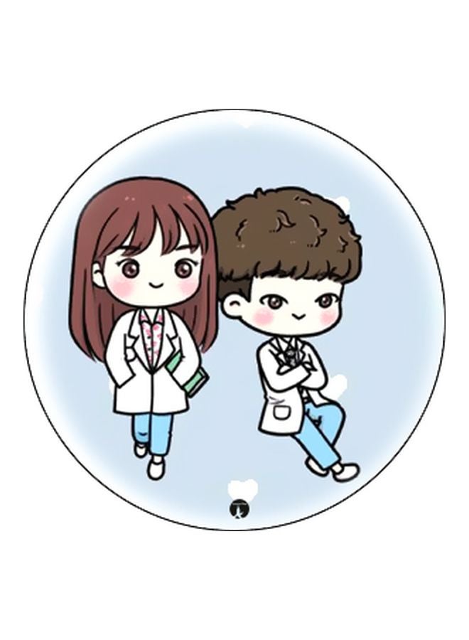 BP Doctors Printed Pop Socket Phone Holder White/Blue/Black - Image 2