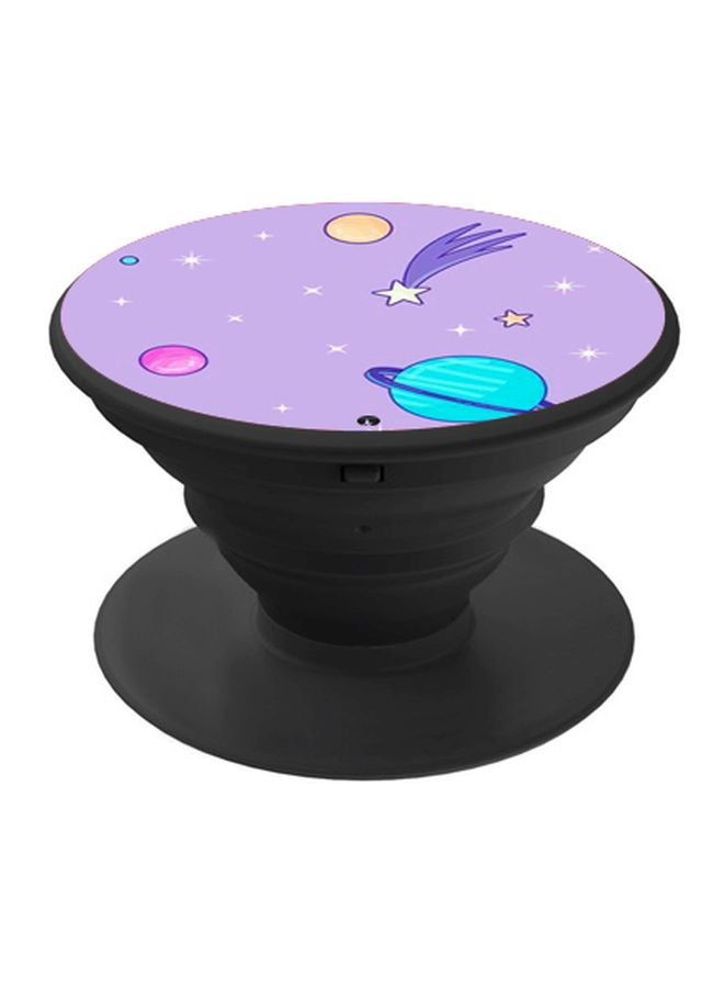 BP Solar System Printed Pop Socket Phone Holder Viole/Cyan/Black - Image 1