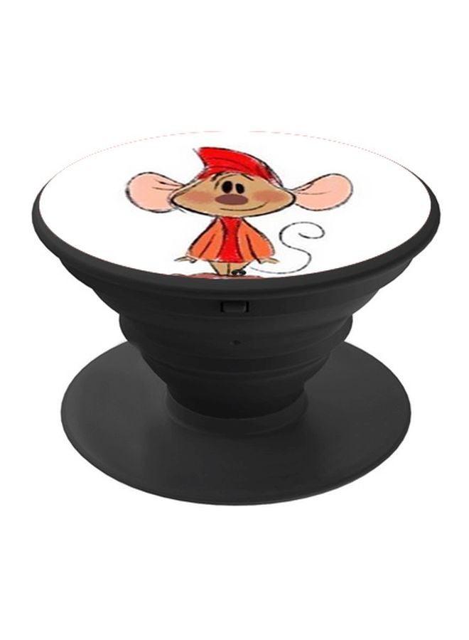 بي بي مسند هاتف بماسكة بوب سوكيت مطبوع برسمة فأر كرتونية بني/أحمر/أبيض - Image 1