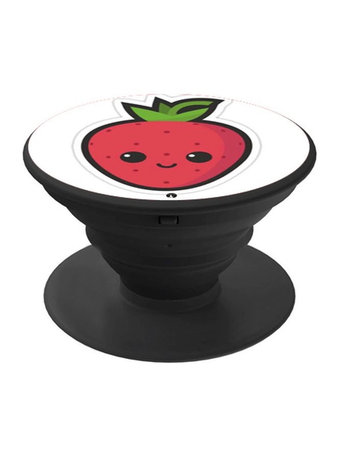 BP Strawberry Printed Pop Socket Phone Holder Black/Green/Red - Image 1