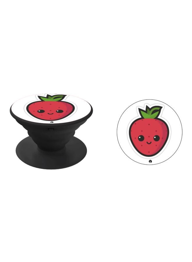 BP Strawberry Printed Pop Socket Phone Holder Black/Green/Red - Image 2