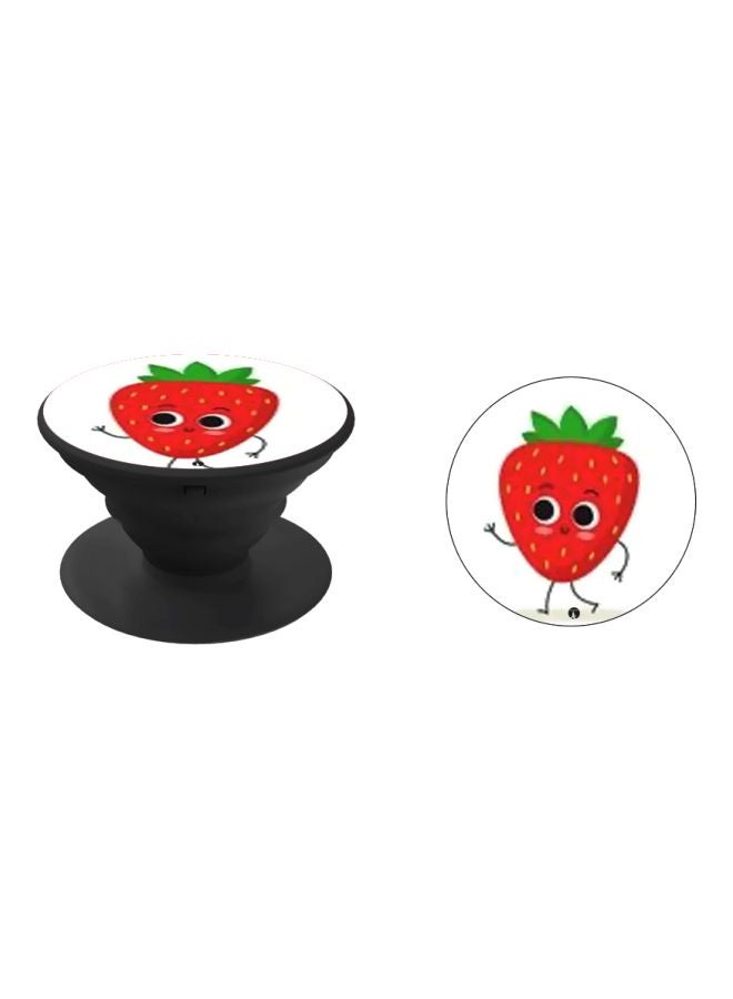 BP Strawberry Printed Pop Socket Phone Holder Black/Green/Red - Image 2