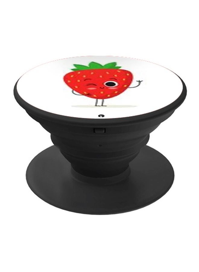 BP Strawberry Printed Pop Socket Phone Holder Black/Green/Red - Image 1