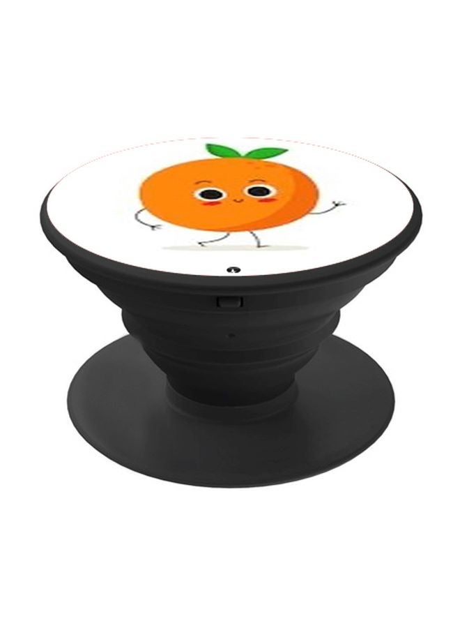 BP Orange Printed Pop Socket Phone Holder Orange/White/Black - Image 1