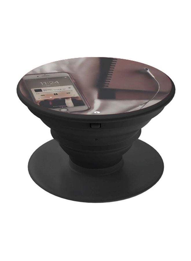 BP Mobile Printed Pop Socket Phone Holder White/Grey/Black - Image 1