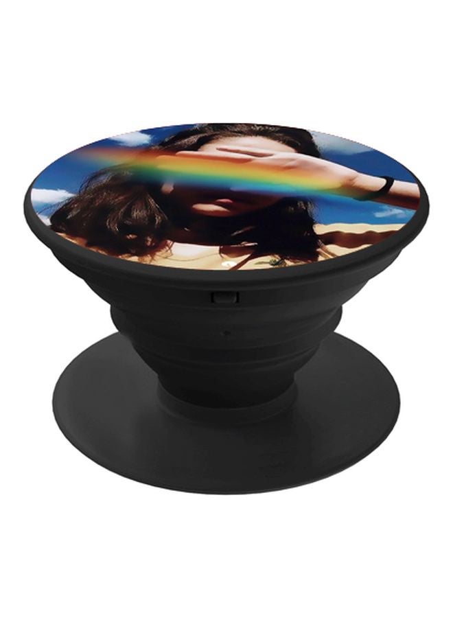 BP Girl Printed Pop Socket Phone Holder Black/Beige/Brown - Image 1