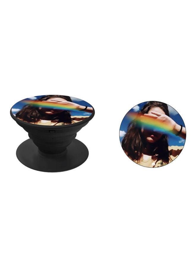 BP Girl Printed Pop Socket Phone Holder Black/Beige/Brown - Image 2