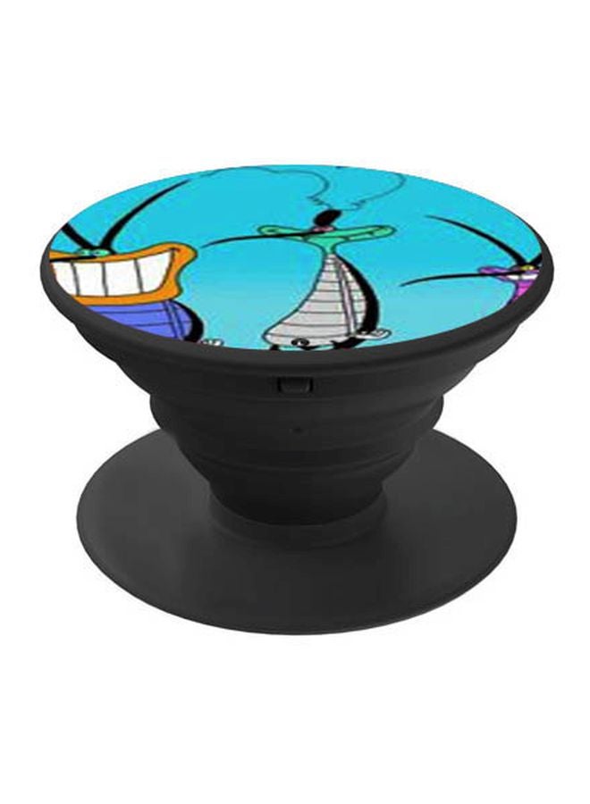 BP Cartoon Printed Pop Socket Phone Holder Blue/White/Black - Image 1