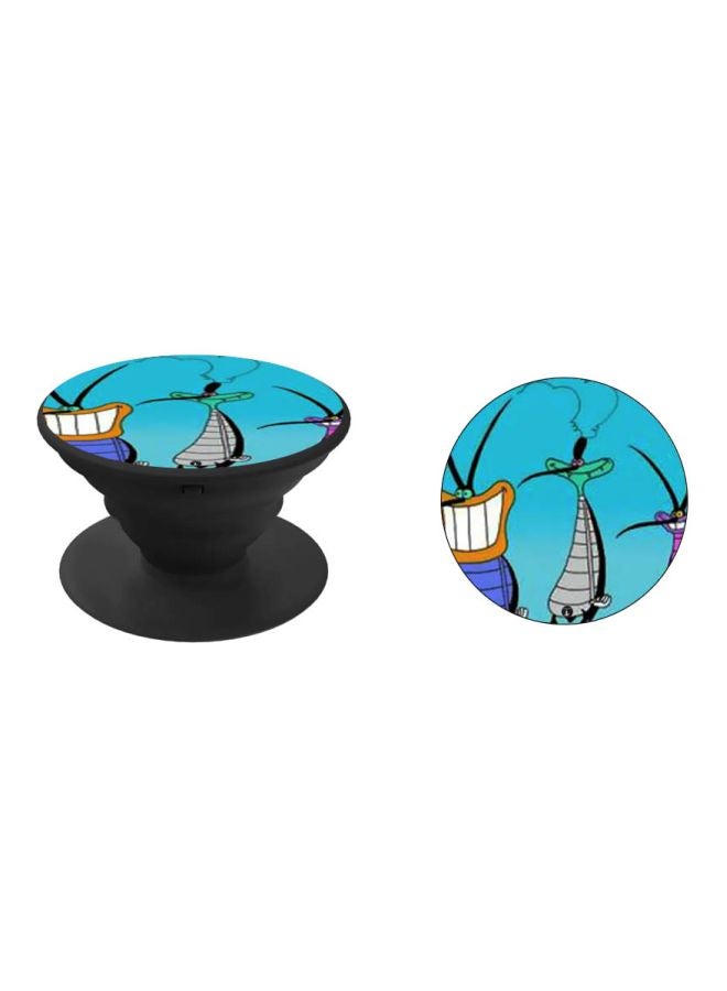 BP Cartoon Printed Pop Socket Phone Holder Blue/White/Black - Image 2