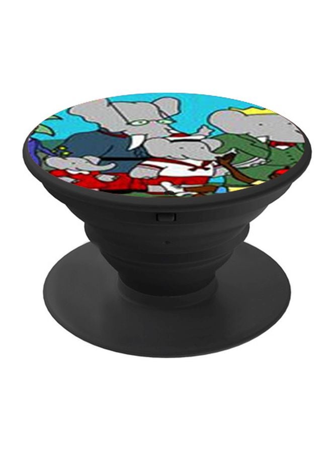 BP Babar The Elephant Printed Pop Socket Phone Holder Grey/Blue/Black - Image 1