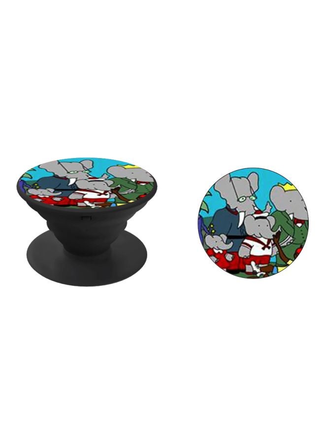 BP Babar The Elephant Printed Pop Socket Phone Holder Grey/Blue/Black - Image 2