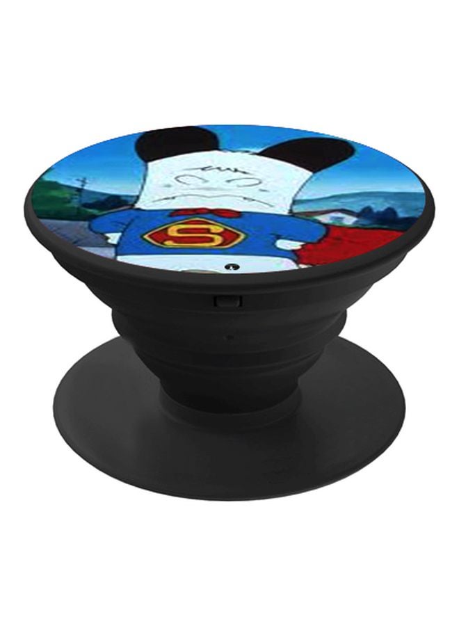 BP Cartoon Superman Printed Pop Socket Phone Holder Blue/White/Black - Image 1