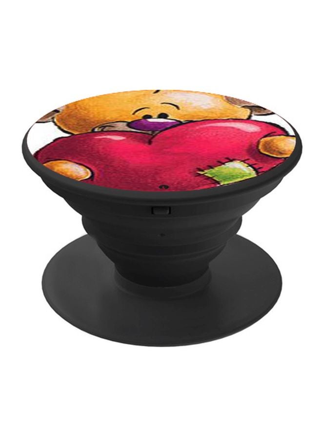 بي بي حامل هاتف بوب سوكيت بطبعة دمية دب بني/ أسود/ أحمر - Image 1