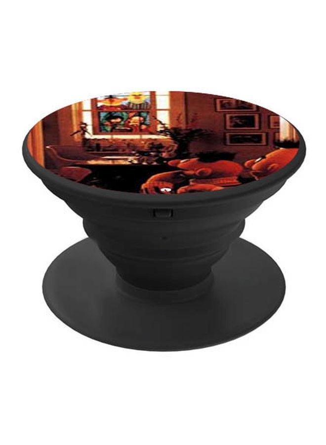 BP Cartoon Printed Pop Socket Phone Holder Brown/Black/Yellow - Image 1