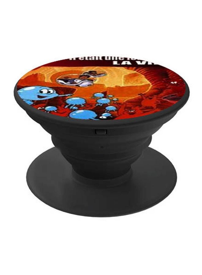 BP Cartoon Printed Pop Socket Phone Holder Brown/Blue/Black - Image 1