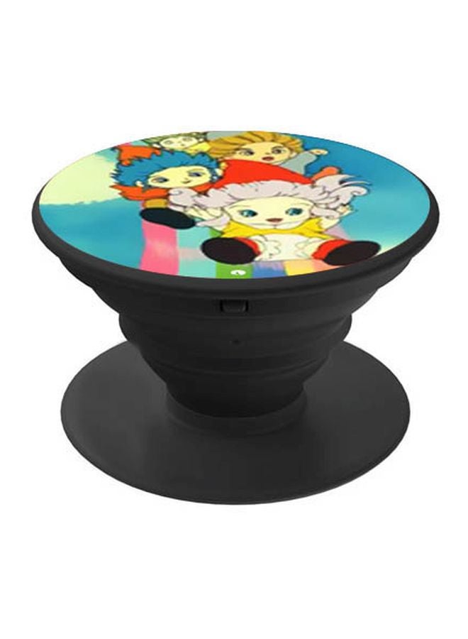 BP Cartoon Printed Pop Socket Phone Holder Blue/Yellow/Black - Image 1