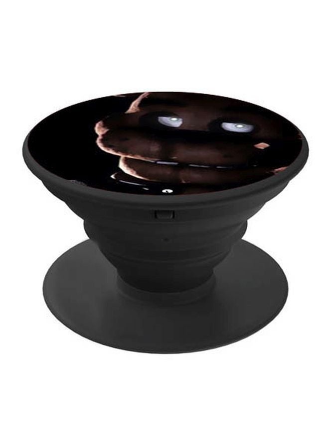 بي بي حامل هاتف على شكل مقبض أصابع منبثق بطبعة رسومات كرتونية بني/أبيض/أسود - Image 1