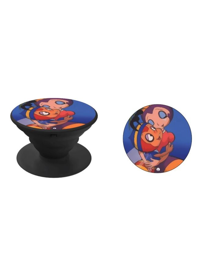 بي بي حامل هاتف على شكل مقبض أصابع منبثق بطبعة رسومات كرتونية أزرق/أحمر/أسود - Image 2