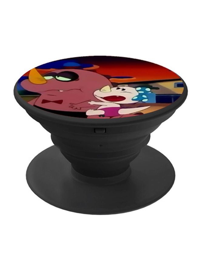 BP Cartoon Printed Pop Socket Phone Holder Pink/Beige/Black - Image 1