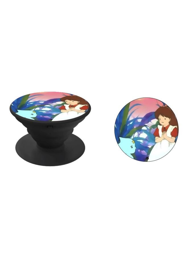 BP Cartoon Printed Pop Socket Phone Holder Blue/Brown/Black - Image 2