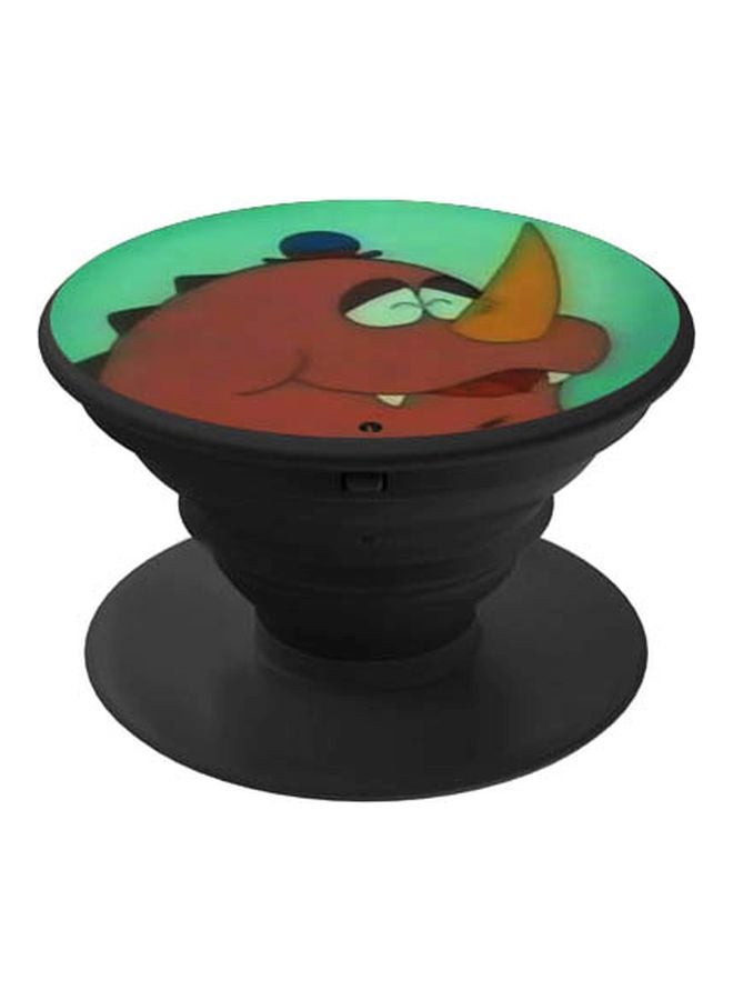 بي بي حامل هاتف على شكل مقبض أصابع منبثق بطبعة رسومات كرتونية أخضر/ زهري/ أسود - Image 1